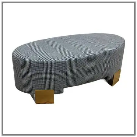 Jay Jeffers Design Glen Plaid Ottoman