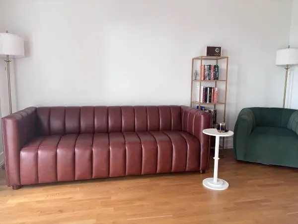 Claudio 83 Genuine Leather Channel Sofa