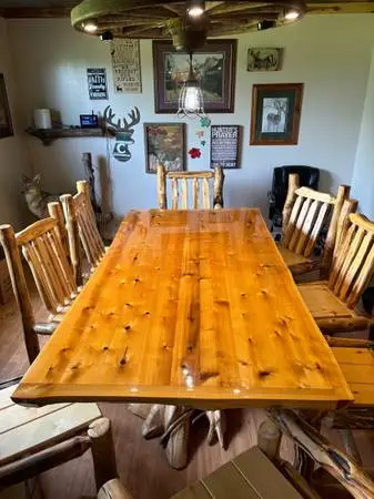 Beautiful log table & chairs