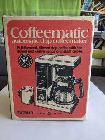New 1980s GE 10-Cup DCM10 Coffeematic Drip Coffeemaker