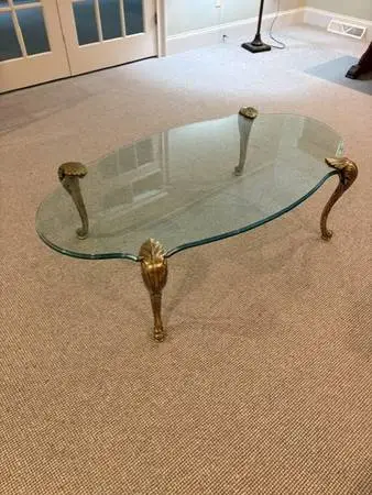 GE Puerin Glass Cocktail Coffee Table