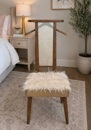 Valet/Butlers Chair & Clothing Organizer - Mid-Century Modern