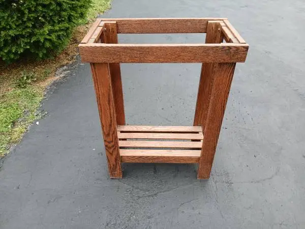 Antique Mission Oak stand