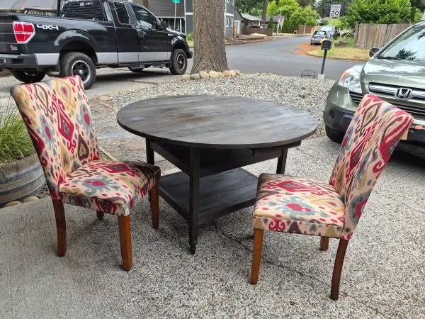 💥POTTERY BARN Drop Leaf Table and 2 Chairs SET-Excellent Condition!