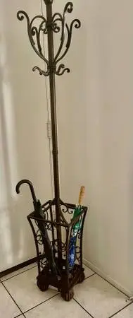 Coat Hanger Stand /Umbrella  or Cane Stand  Wrought Iron heavy duty