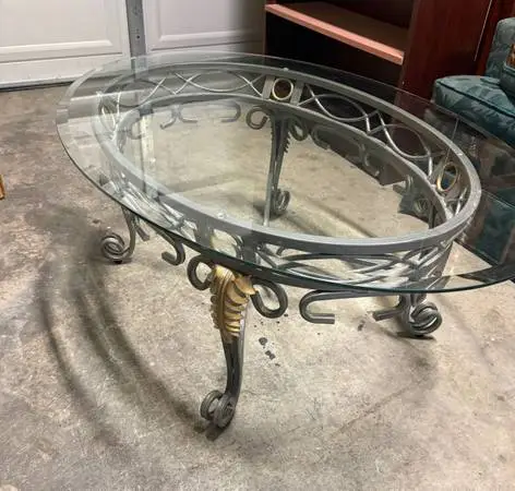 Glass top coffee table