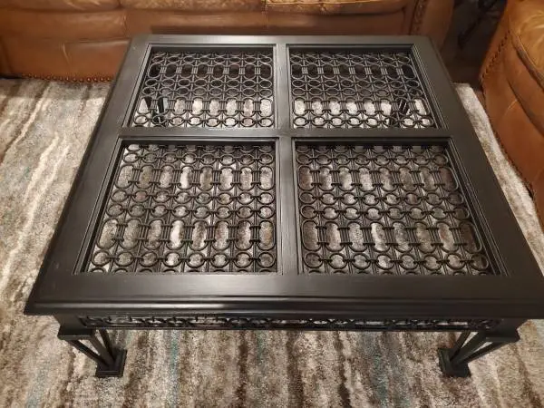 Unique wrought iron coffee table