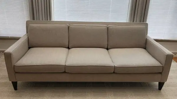Crate & Barrel 86 Rochelle Sofa – Beige mid-century style