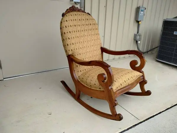 Early 1900s Victorian High Back Rocker