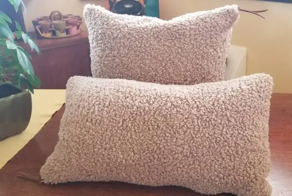 NEW faux sheepskin pillow set