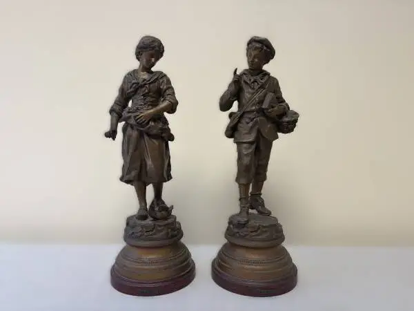 19th-century French Figural Sculptures by E.Rancoulet