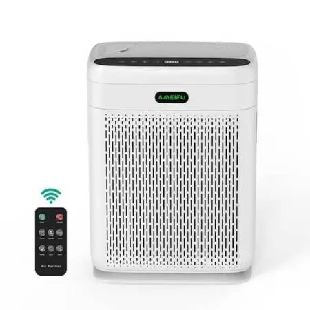 1980 sq. ft. H13 HEPA Room Air Purifier in White, 206 CFM, with Remote PM2.5 Sen