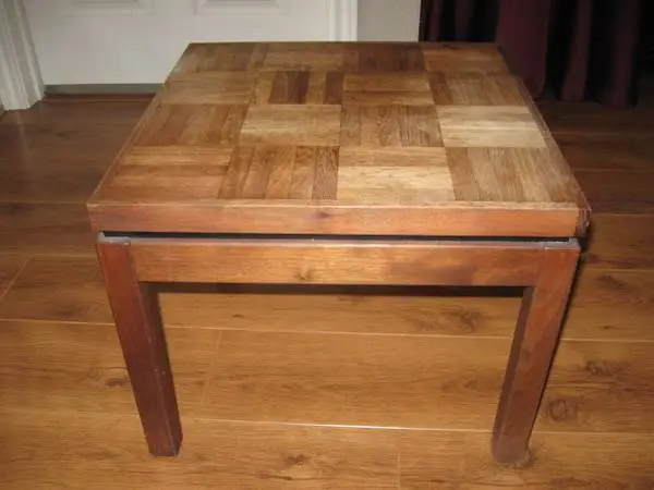 Small Wooden Table, 19 Square, 15 tall