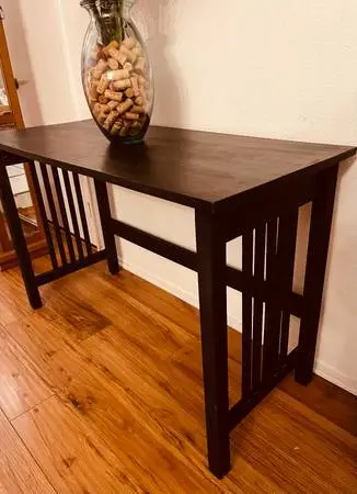 Sofa Table console entryway Modern Mackintosh solid wood espresso
