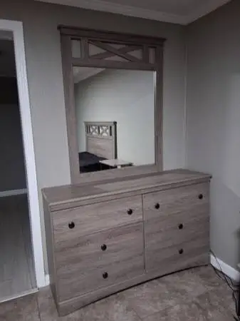 Dresser w/ Mirror & Queen Headboard
