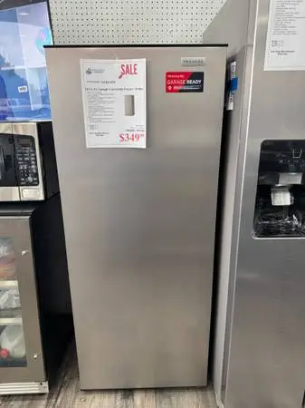 Frigidaire 23.6”W 10.1 cu.ft Openbox Stainless Steel Upright Freezer