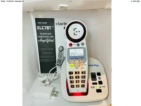 Clarity cordless phone for cell and landline