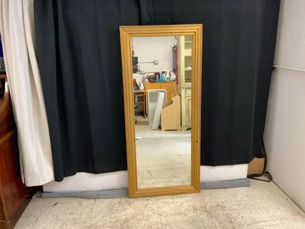 Large Gold wood frame mirror