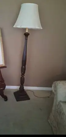 Antique wooden lamp