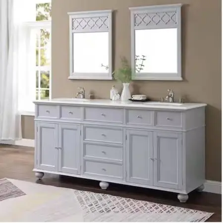 Brand New Home Decorators Collection Hampton Harbor 72” Double Sink Bathroom V