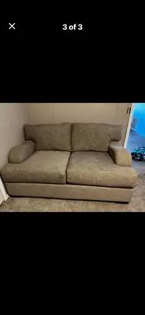 Grey loveseat