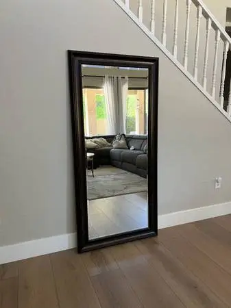 BRAND NEW - 65x31 Large Brown Bronze  Framed Beveled Wall Mirror- Floor Mirror-