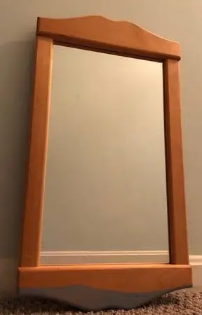 Natural Wood Framed Wall Mirror