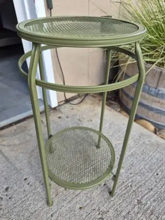 🪴METAL GREEN Decorative Outdoor PLANT STAND-Excellent Condition!