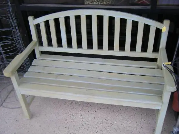 Green Wood Bench