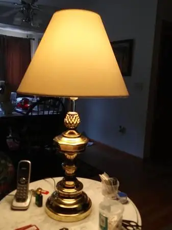 Table Lamp Brass in Color made real heavy in great shape