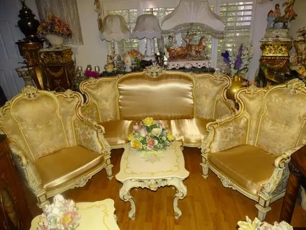 6pc Real Italian Vintage Formal Living Room Set