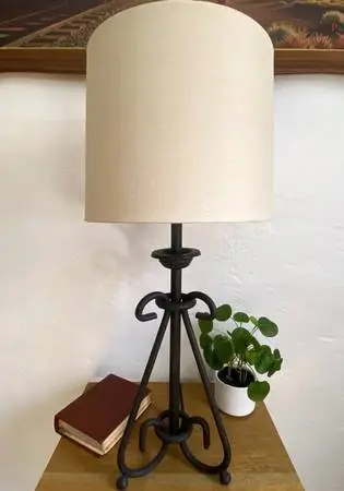 Vintage Wrought Iron Table Lamp