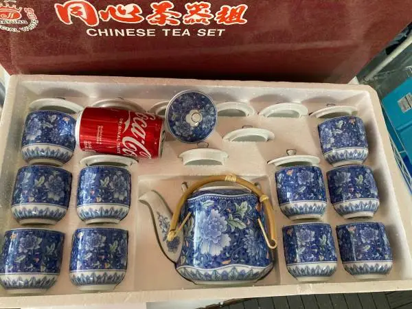 Chinese tea set with 10 cups