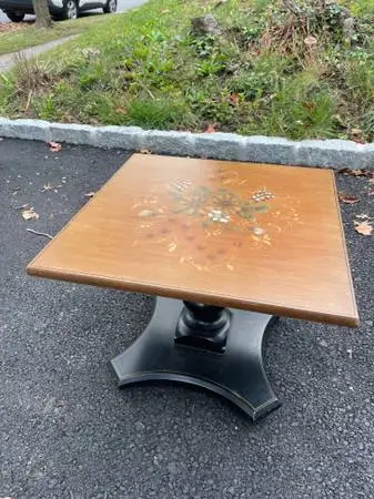 Vintage Black Hitchcock Farmhouse End Table