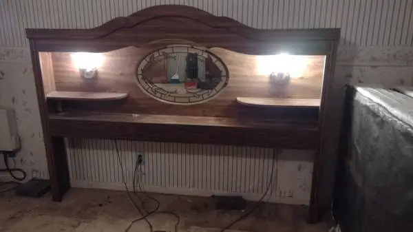 King Headboard Lighted VICTORIA TX $60 CASH ONLY