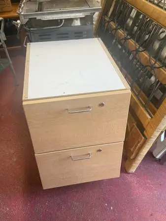 2-Drawer Light Wood File Cabinet / Office Storage