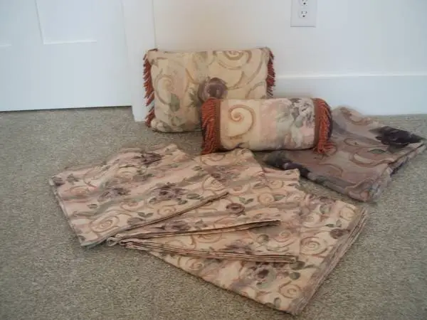 Croscill Purple Rose Collection Pillows and Chair Covers, Fabric
