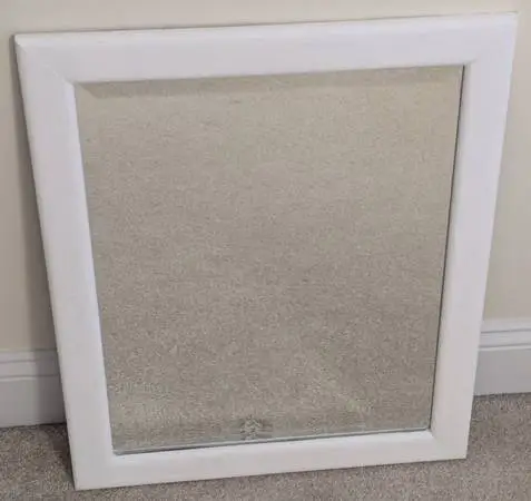 White / Wood Framed Mirror