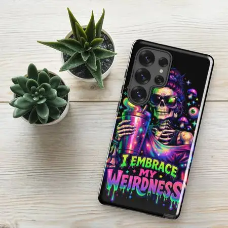 Trippy Neon Skull Mom Cover Tough case for Samsung®