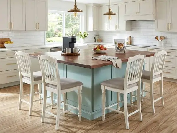 Set of 4 Liberty Furniture Cumberland Creek Slat Back Counter Chairs