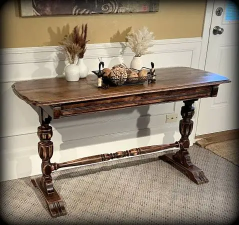 SALE---FABULOUS REHABBED LARGE ANTIQUE ENTRY/SOFA TABLE
