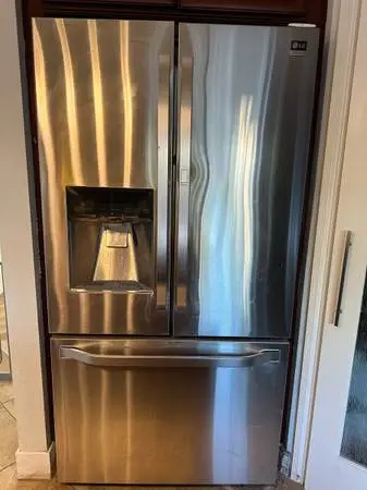 LG Studio French door counter depth refrigerator freezer stainless steel