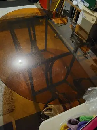 Glass table dining room