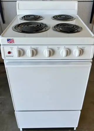 New White Holiday Electric Stove 20 Width