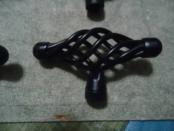 Richelieu vintage style cabinet Knobs in black oiled finish