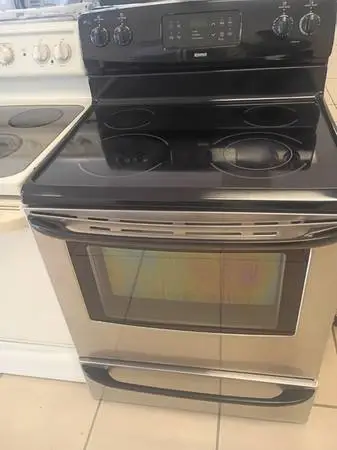 STOVE GLASS TOP KENMORE BLACK