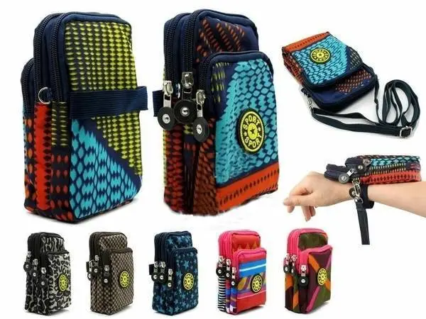 i-PHONE ANDROID Carrier HAS 2 Pockets Hold Phone Keys Cash Accessories