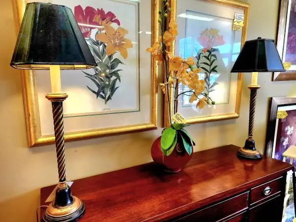 Set of 20th Century Spiral Carved Lamps