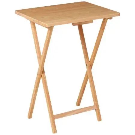 Folding Tray Table. Wood. 9x 14.5x 26high