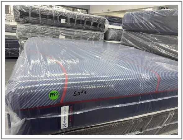 King Size Sealy Posturepedic Elite Hybrid Mattress & Boxes Bed